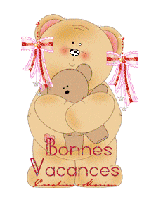 Gifs Bonnes vacances ourson